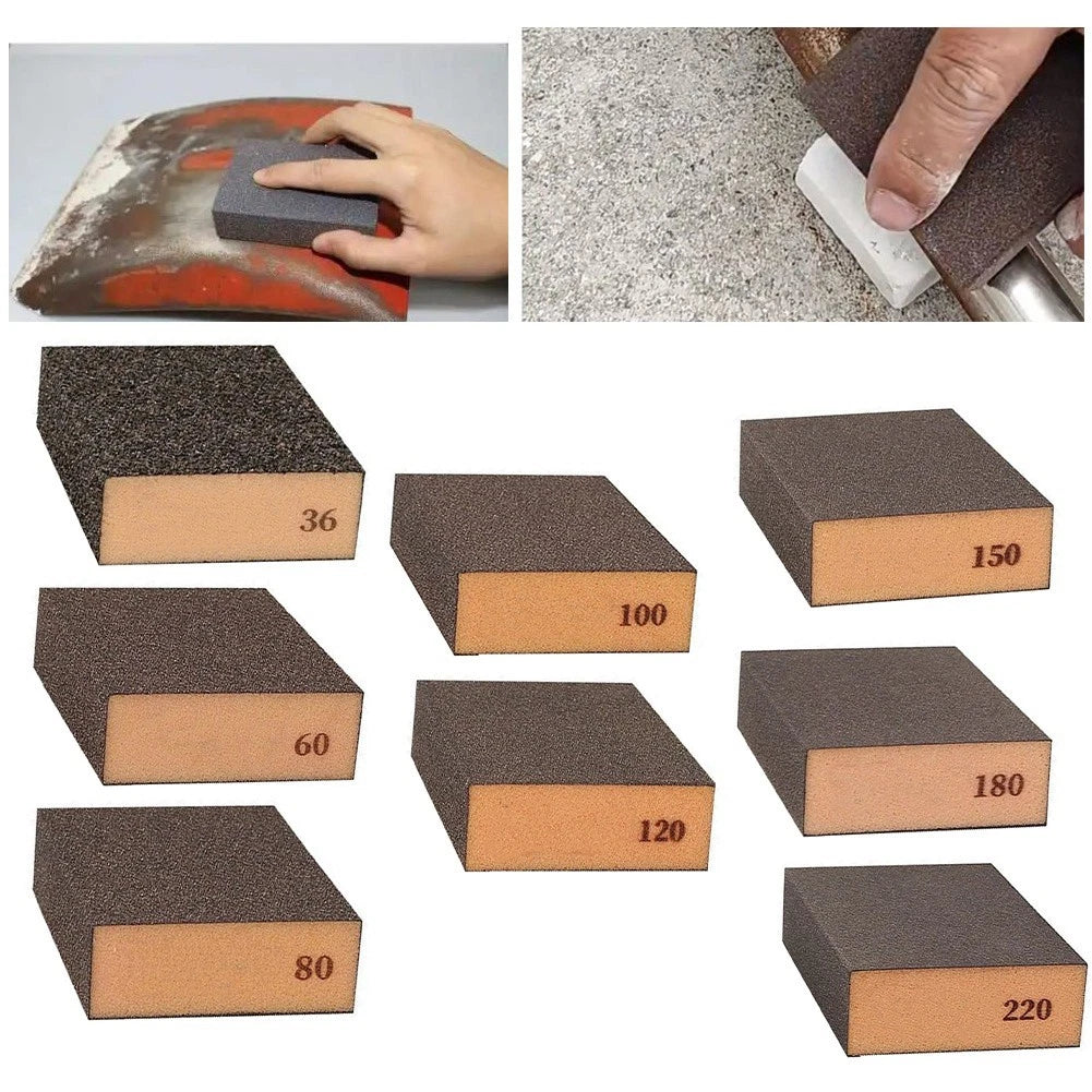Multipurpose Sanding Sponge Block for Wood Metal Plastic Surfaces