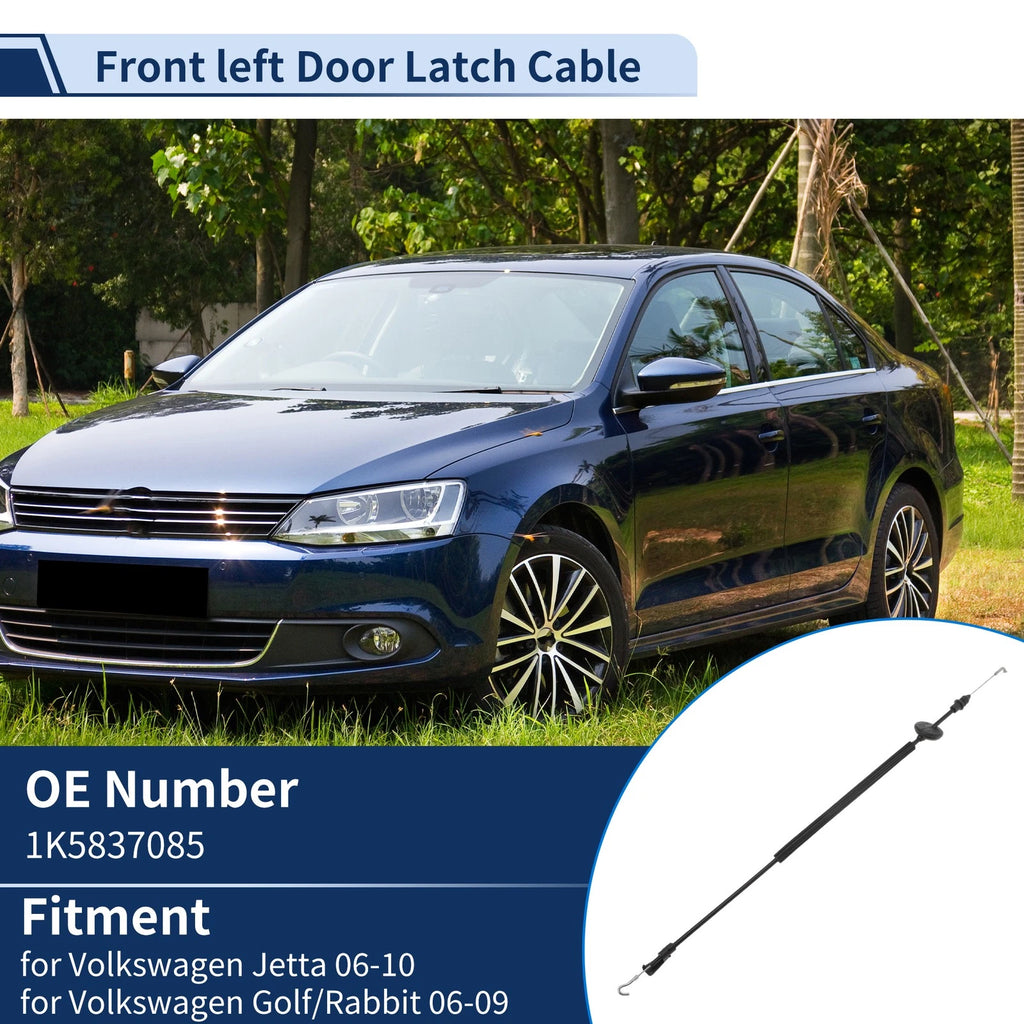 Door Latch Cable Replacement Front Left for Volkswagen Jetta (2010–2018)