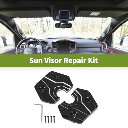 Set Sun Visor Repair Kit for Dodge Ram 1500 Trucks (2019–2023) Black