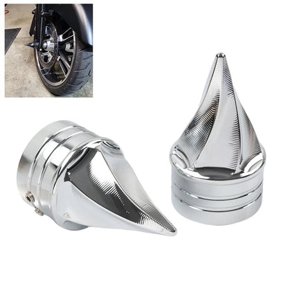 Front Axle Nut Cap Cover for Harley Touring Road Street Glide Softail Chrome