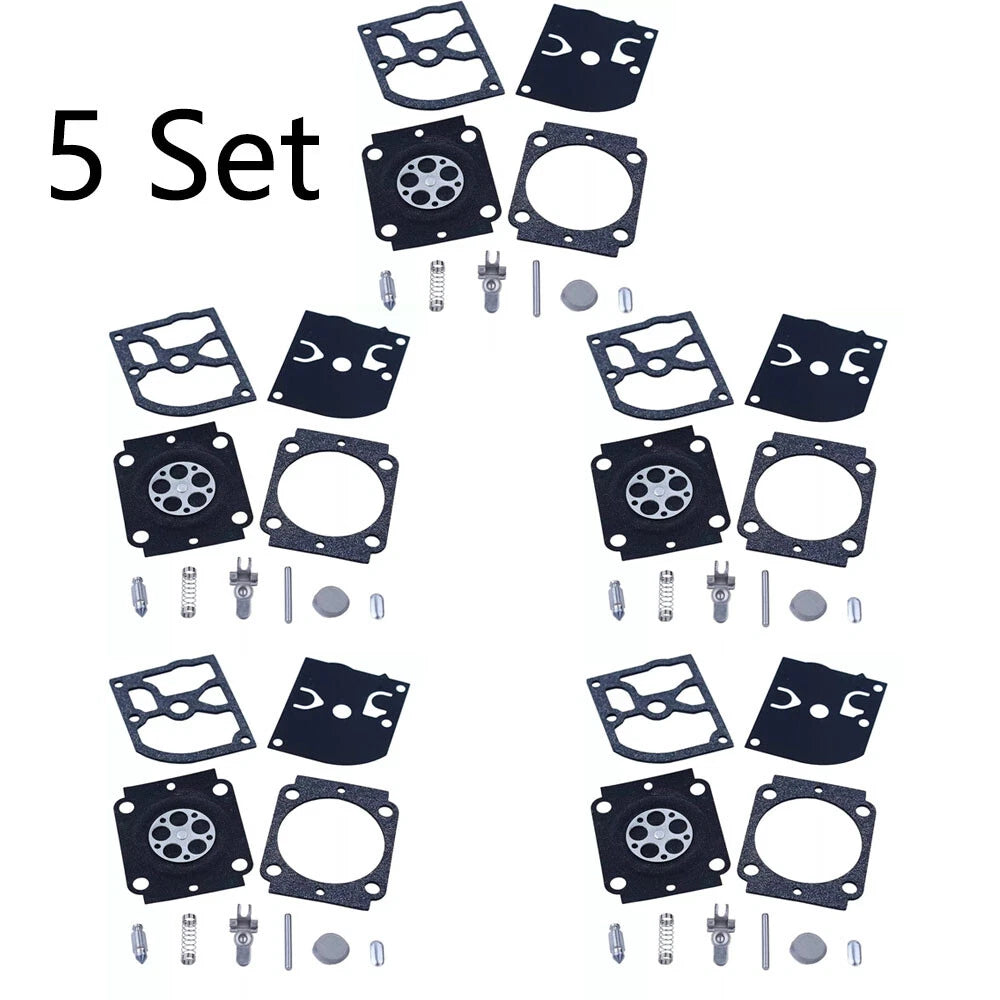 Set of 5 Carburetor Repair Kits for ZAMA RB-155 RB-164 STIHL BG66 BG86