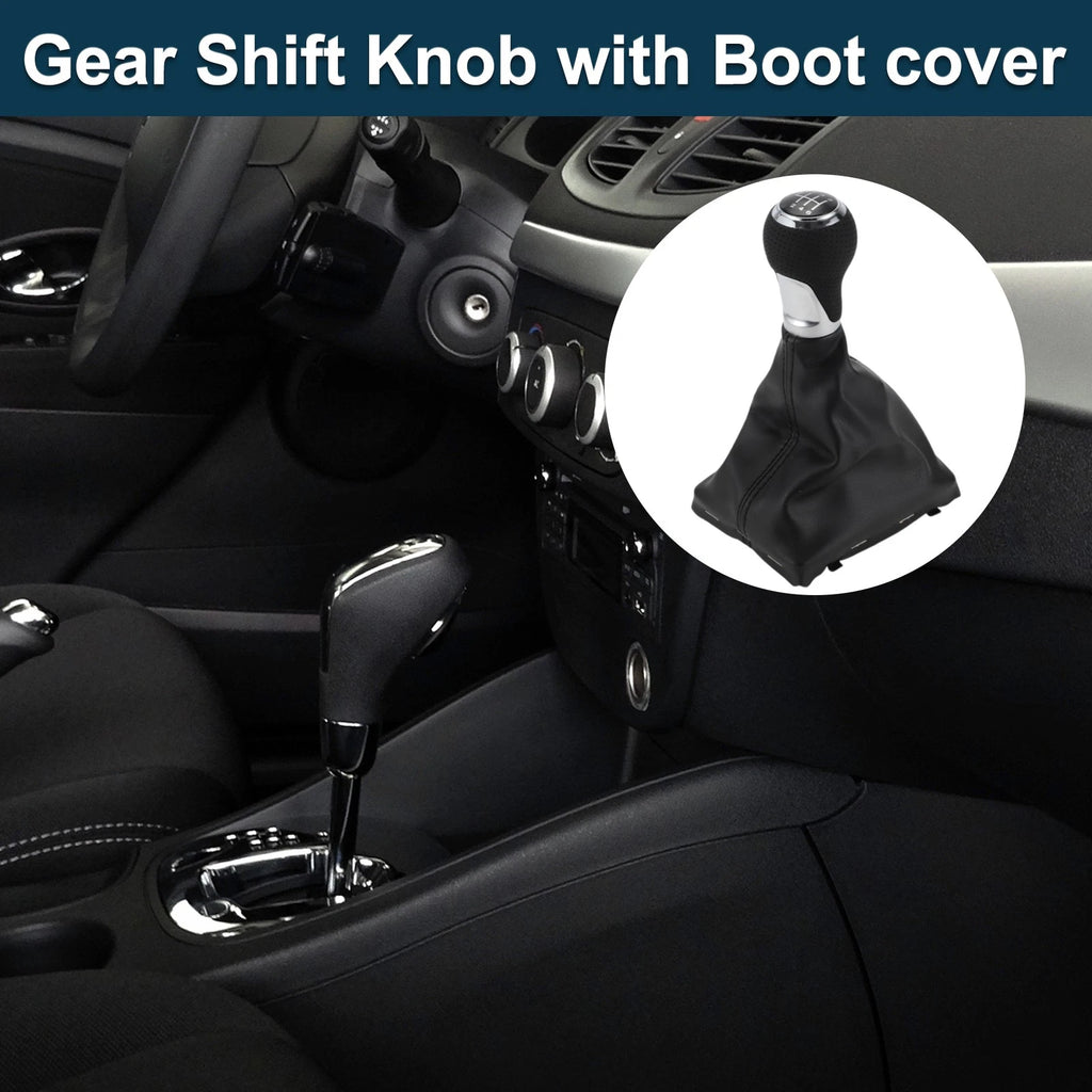 6 Speed Shift Knob with Boot Dust Cover for Audi A4 B8 (2009–2015)