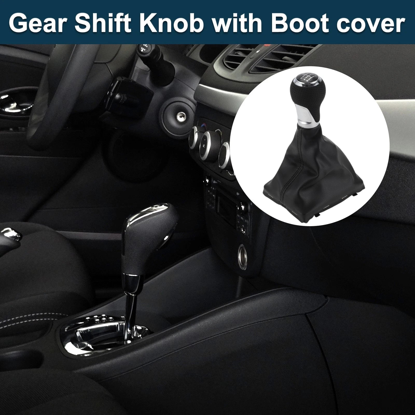 6 Speed Shift Knob with Boot Dust Cover for Audi A4 B8 (2009–2015)