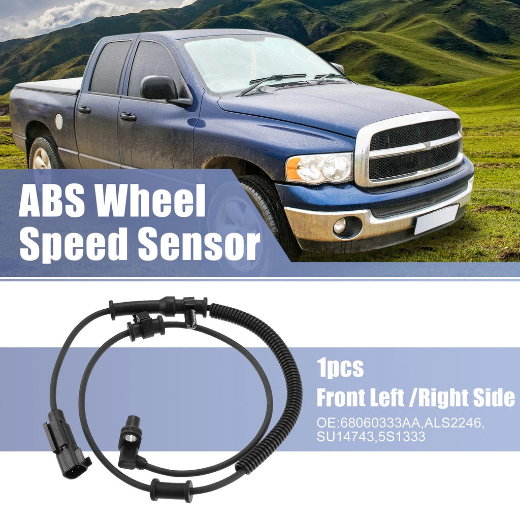 ABS Wheel Speed Sensor Front Left Right Replacement for Dodge Ram 1500 (2002–2018)