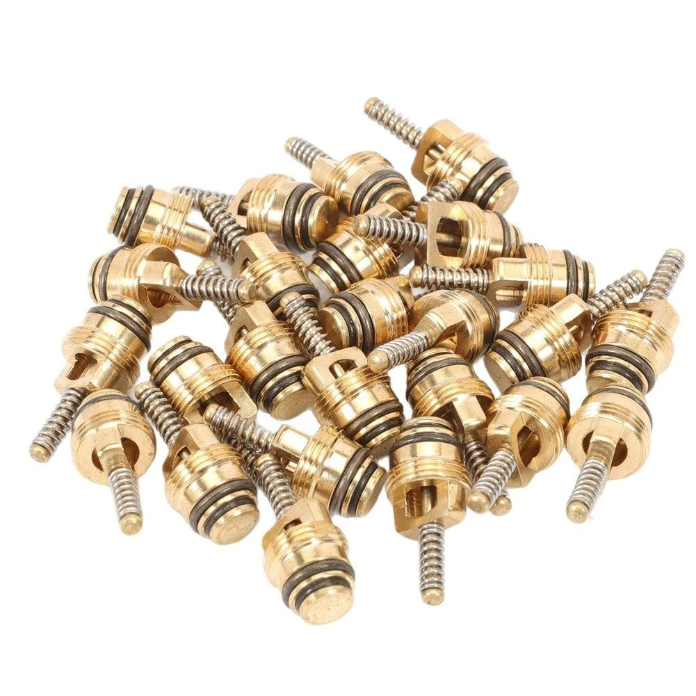 25 Pcs Brass A/C Valve Core BAS03009 for Ford and For Chrysler Vehicles