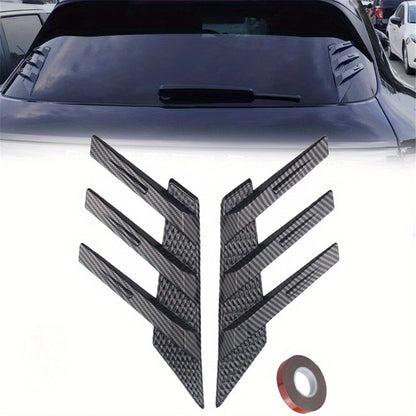 Carbon Fiber Look Rear Windshield Sticker Trim for