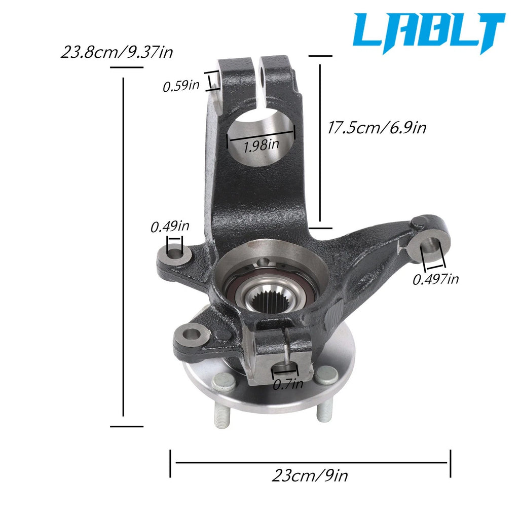 Front Right RH Wheel Bearing Hub Knuckle Assembly for Ford Focus (2006–2011)