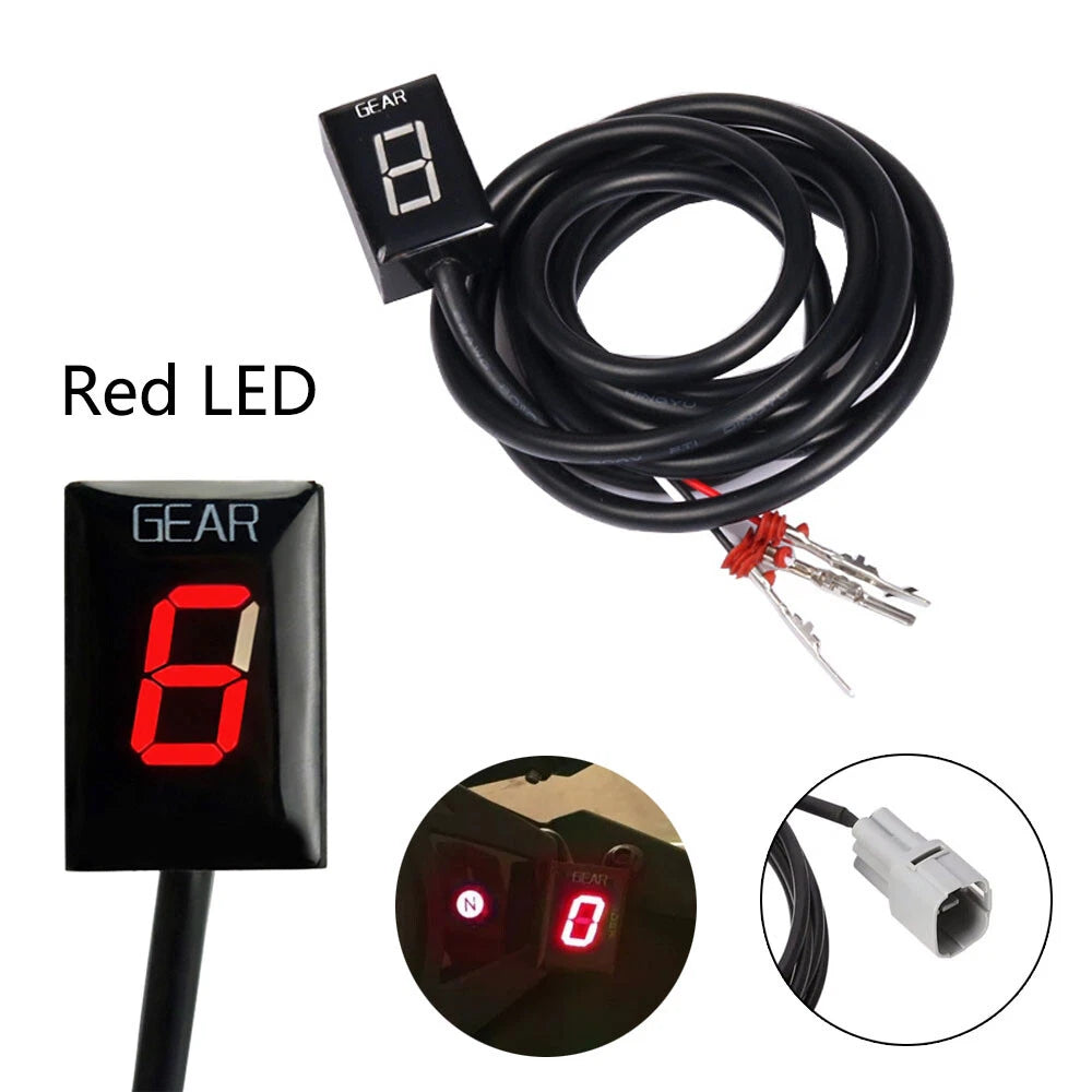 Red LED Gear Indicator for Suzuki SV650 DL650 DL1000 GSX-R600 GSX1400 (2003–2023)