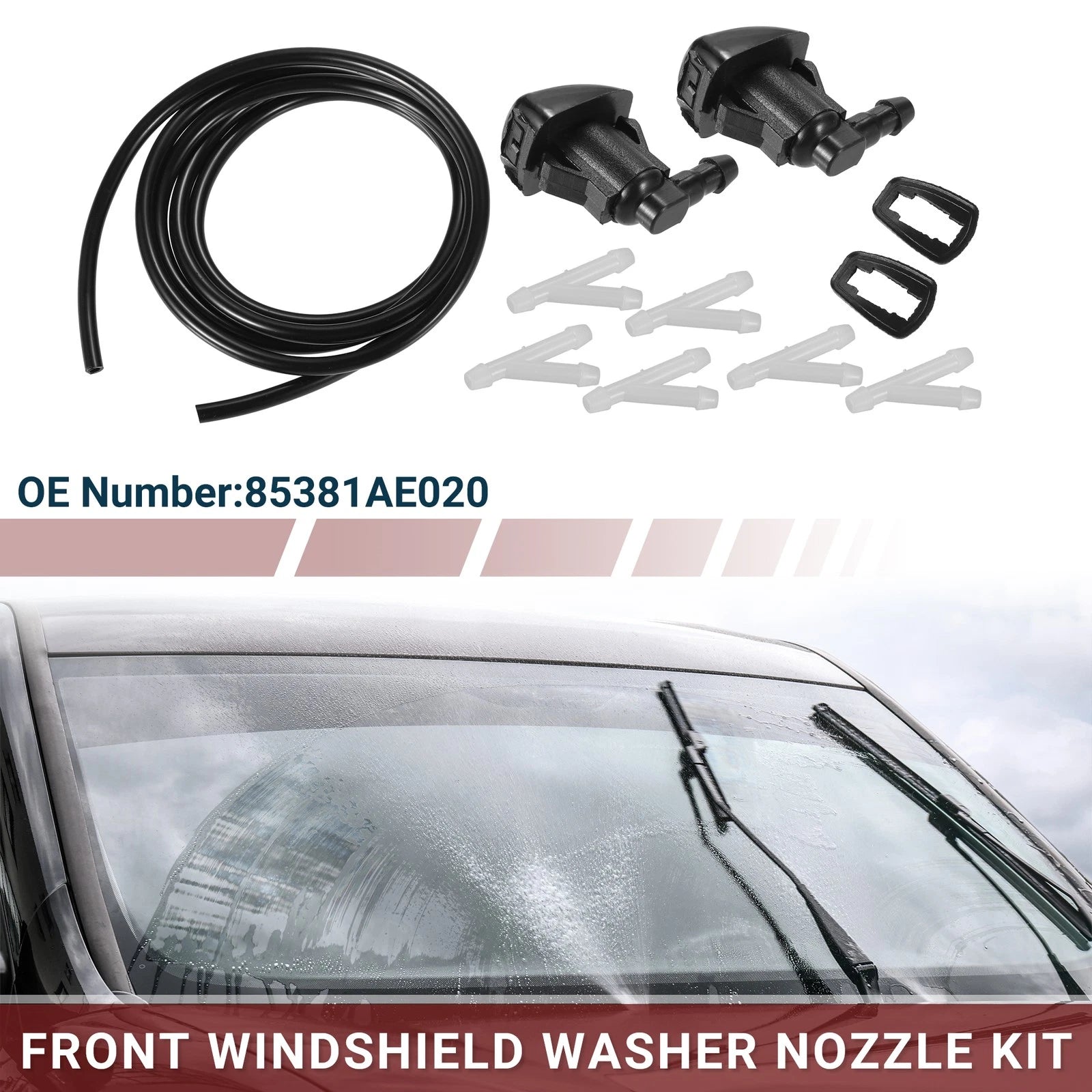 Windshield Washer Nozzle with Hose and Connectors for Toyota Sienna (2004–2010)
