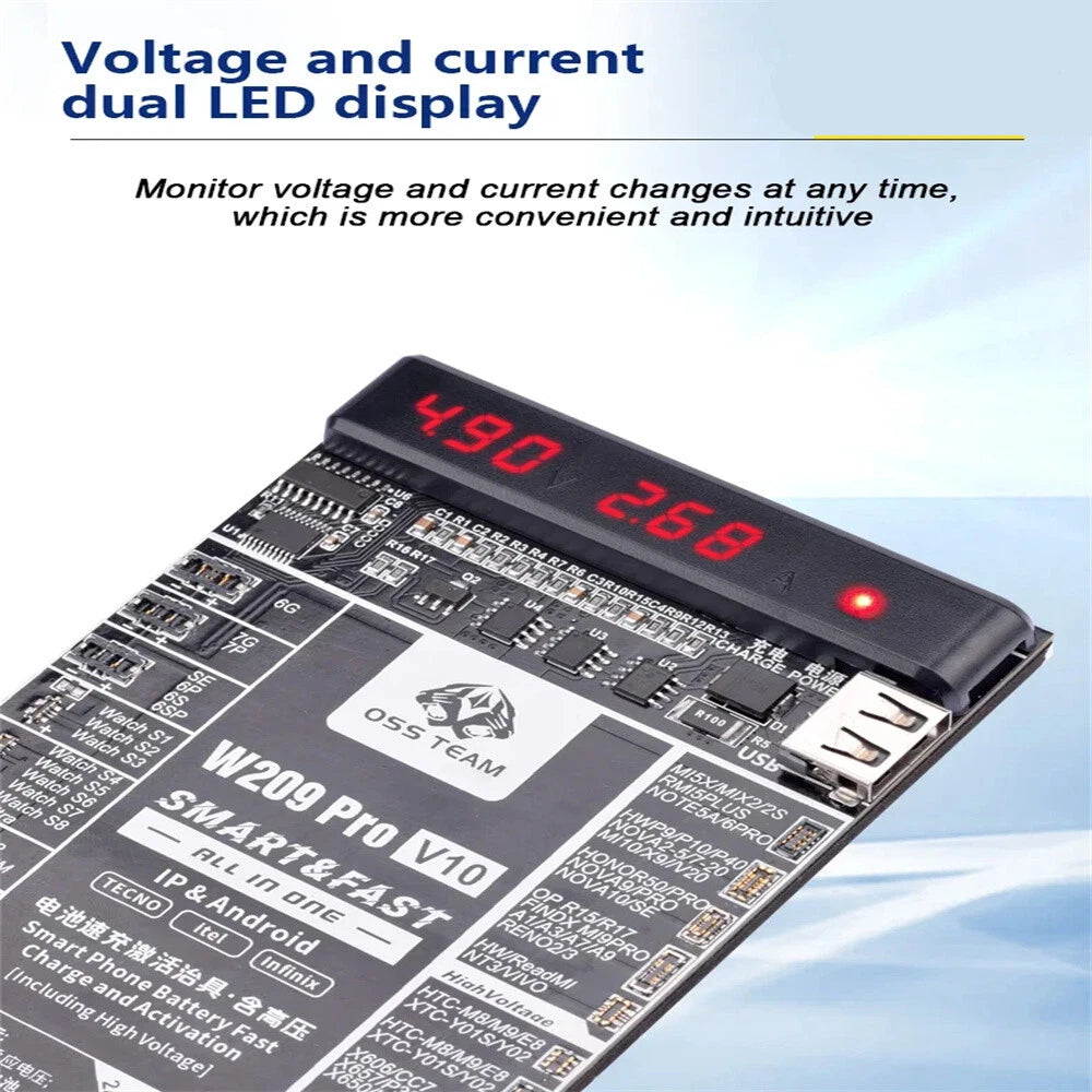 W209 Pro V10 Battery Activation Test Board for iPhone 11-16 Series