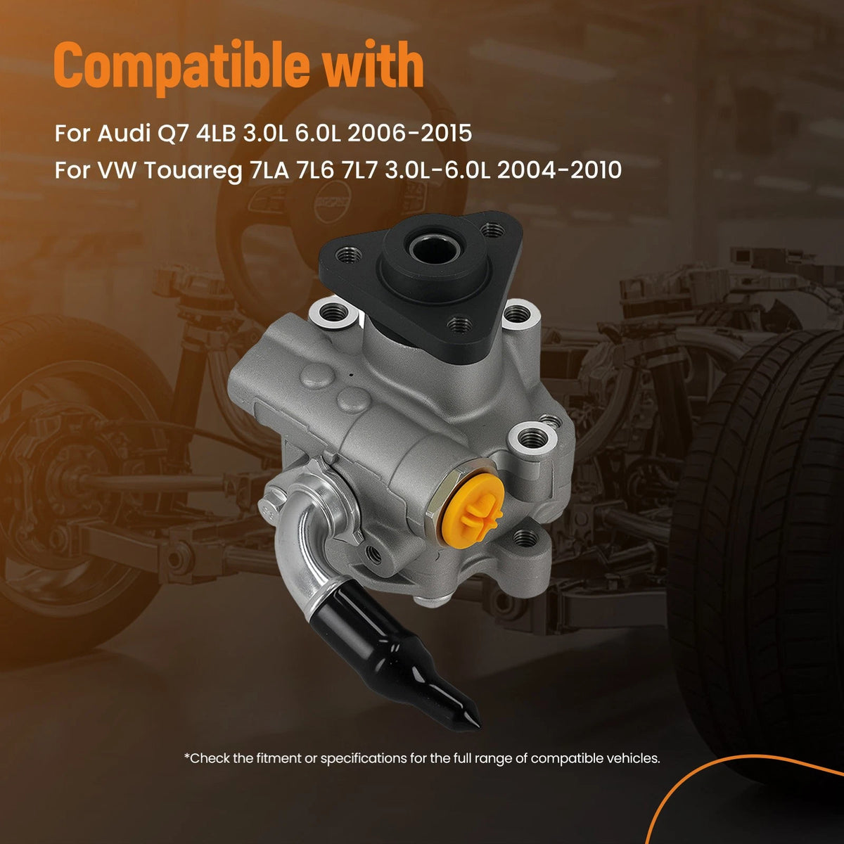 Front Power Steering Pump for Porsche Cayenne V8 4.5L (2003–2006) 7L5422153B