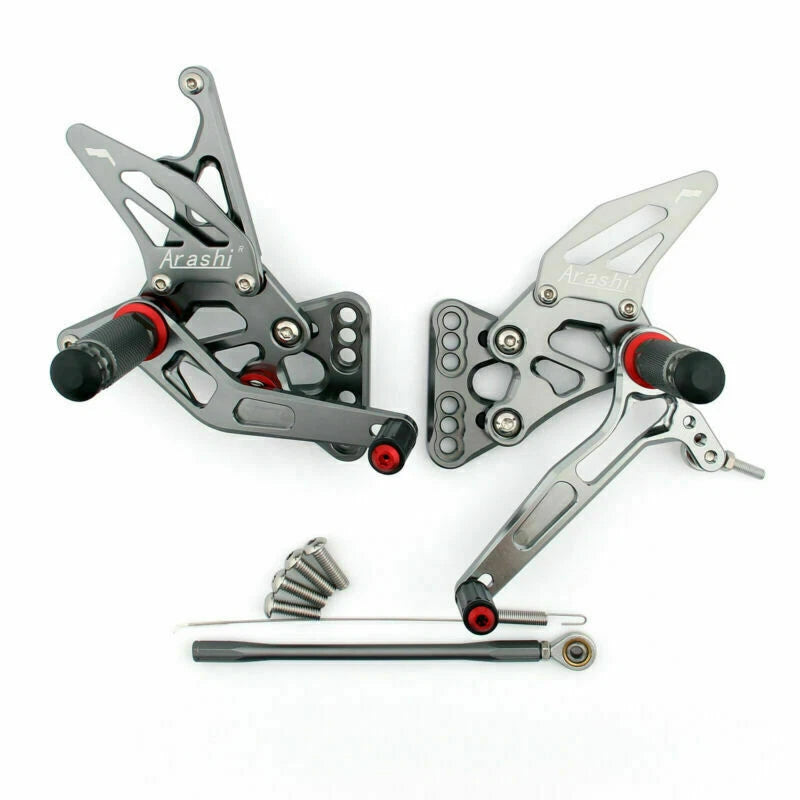 Rearset Foot Pegs for Suzuki GSXR 1000 (2005–2006) Gray T9