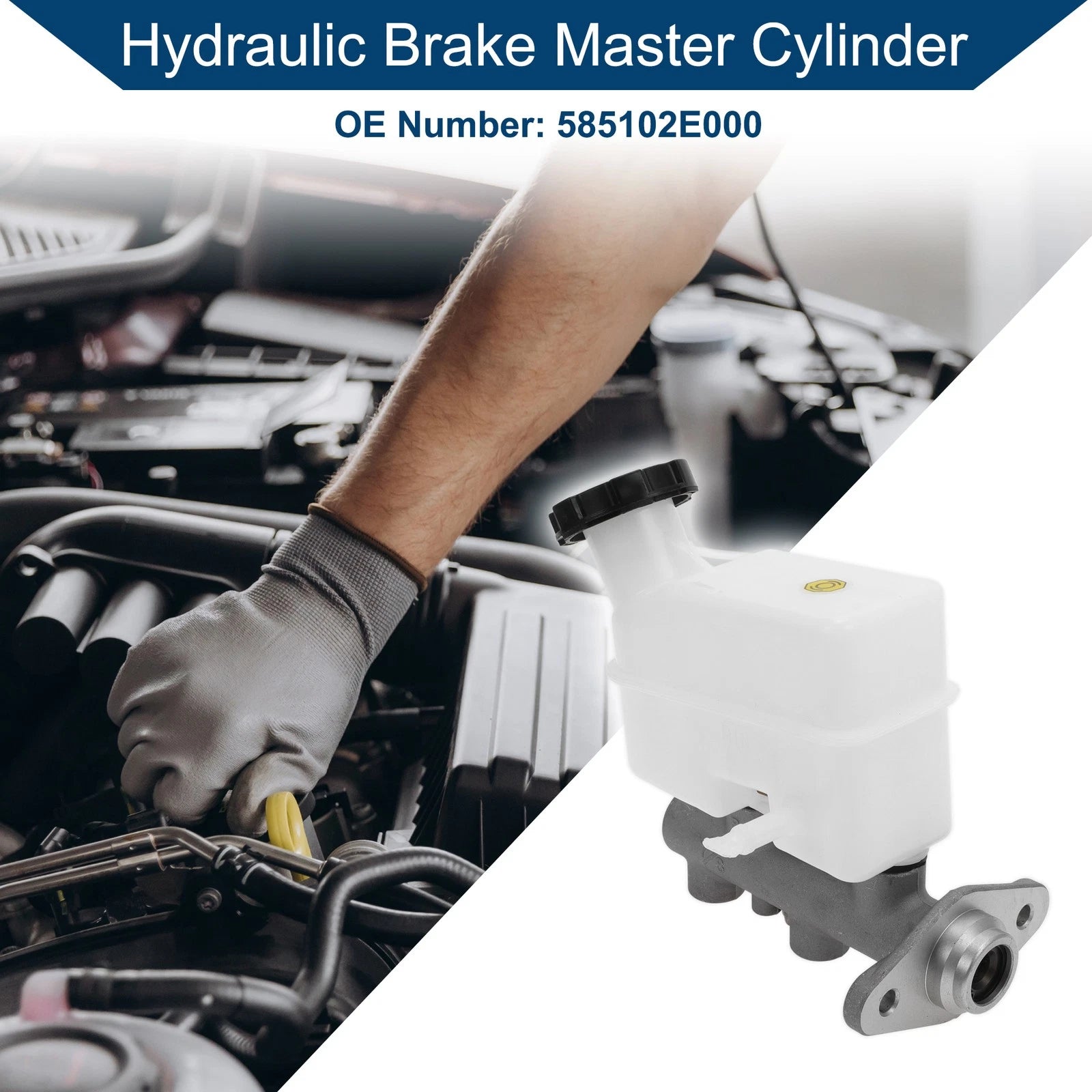 Brake Master Cylinder with Reservoir Replacement for Hyundai Tucson (2006–2009)