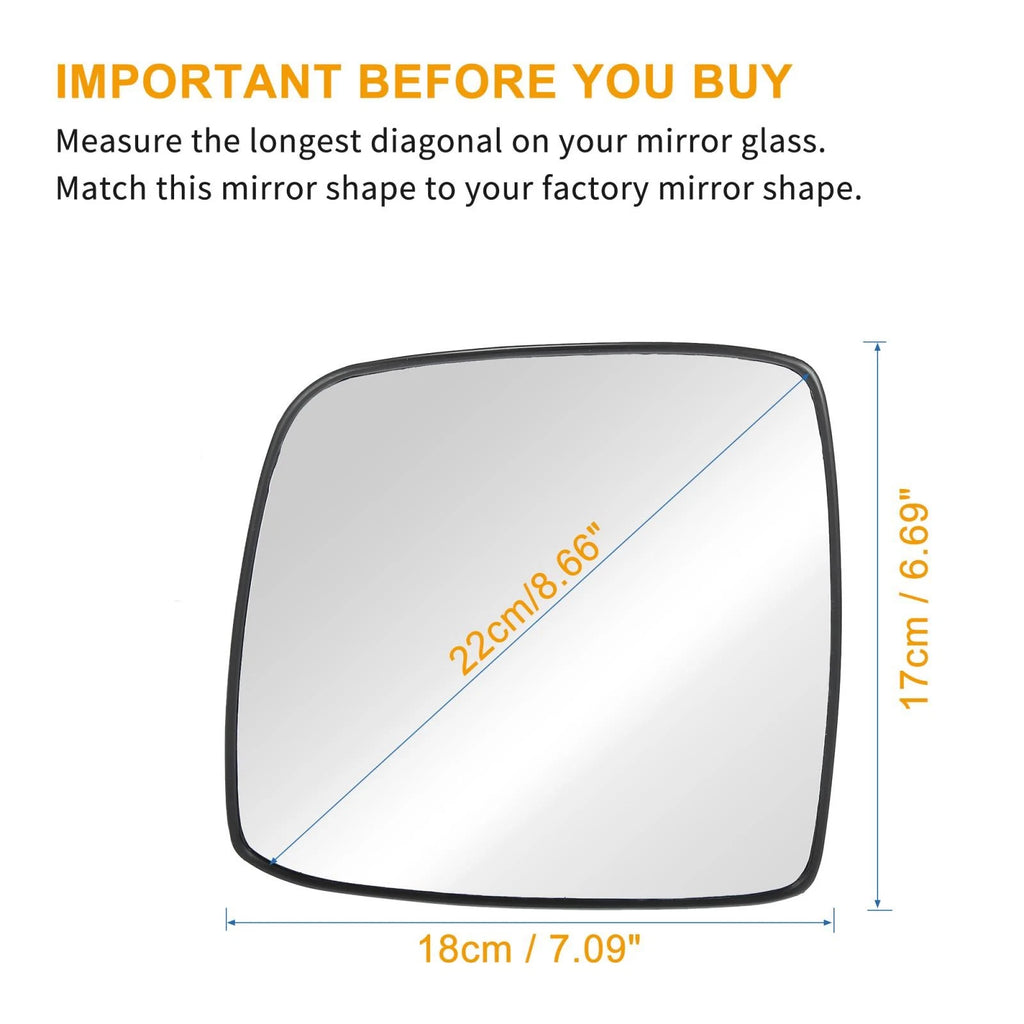 Heated Rearview Mirror Glass Left Driver Side for Hyundai iLOAD TQ (2008–2018)