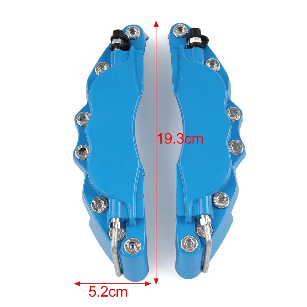 2X Universal Small Metal Disc Brake Caliper Covers Set Red