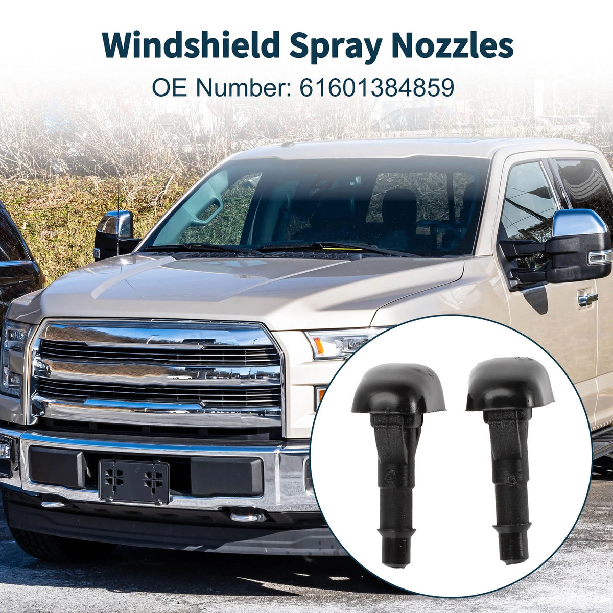 Windshield Washer Nozzle With Hose Replacement for Mitsubishi (1991–2019)