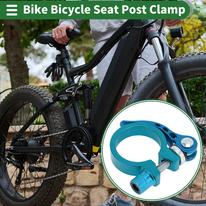 Bicycle Seat Post Clamp 34.9mm Aluminum Alloy for Blue Bike (34.9mm)