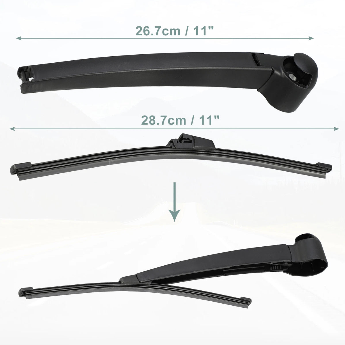 Set of 2 Rear Back Windshield Wiper Blade Arms for VW Passat B5 (1997–2005)