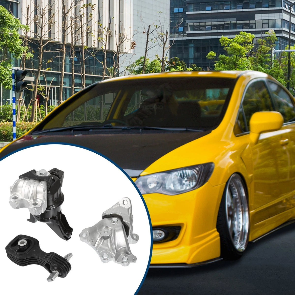 Engine Motor Trans Mount Set Replacement for Honda Civic 1.8L (2012–2014)
