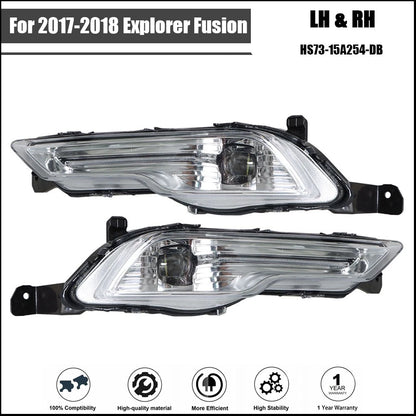 Fog Light Assembly for Ford Explorer Fusion (2017–2018) Left + Right