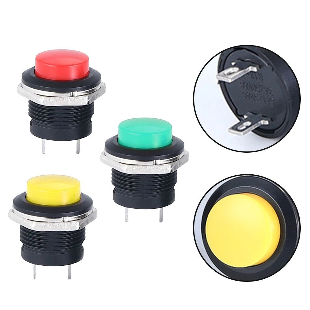 16mm Metal Push Button Starter Switch for Car Boat Track (12V)