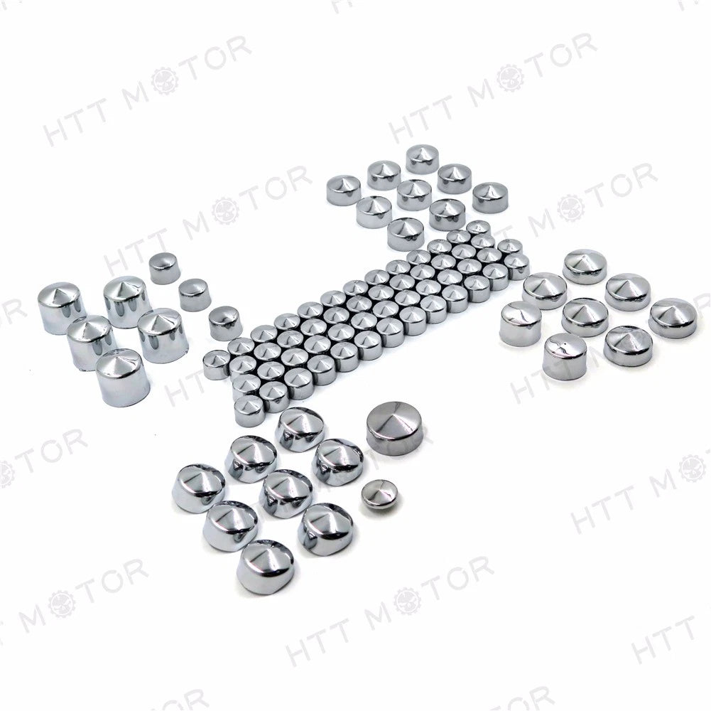 86-Piece Chrome Engine & Misc Bolt Nut Set for Harley-Davidson Dyna (1999–2005)