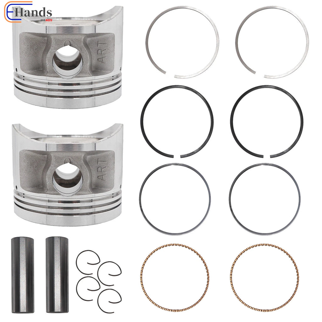 2X Crankshaft Engine Piston for Yamaha XV750 (1981–1990) 4X7-11637-00-00, 4X7-11635-00-00