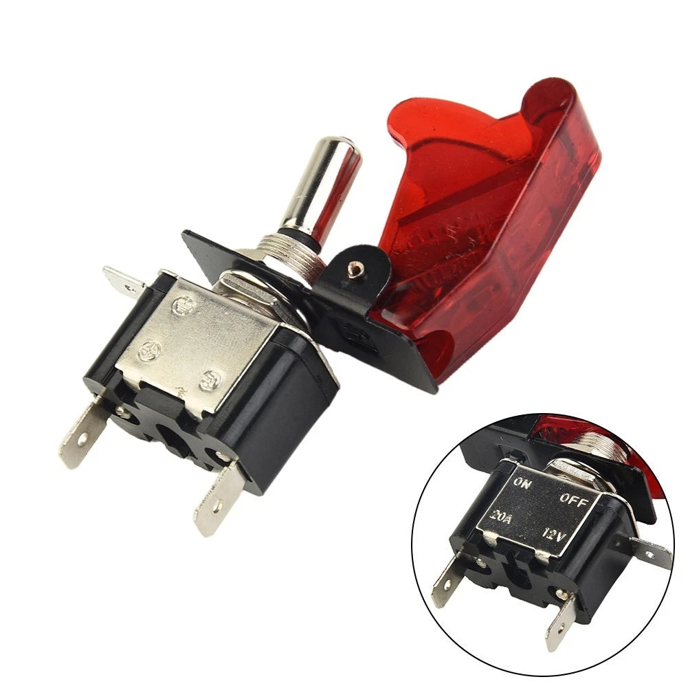 20 AMP Toggle Switch SPST On-Off with Red LED for Aircraft