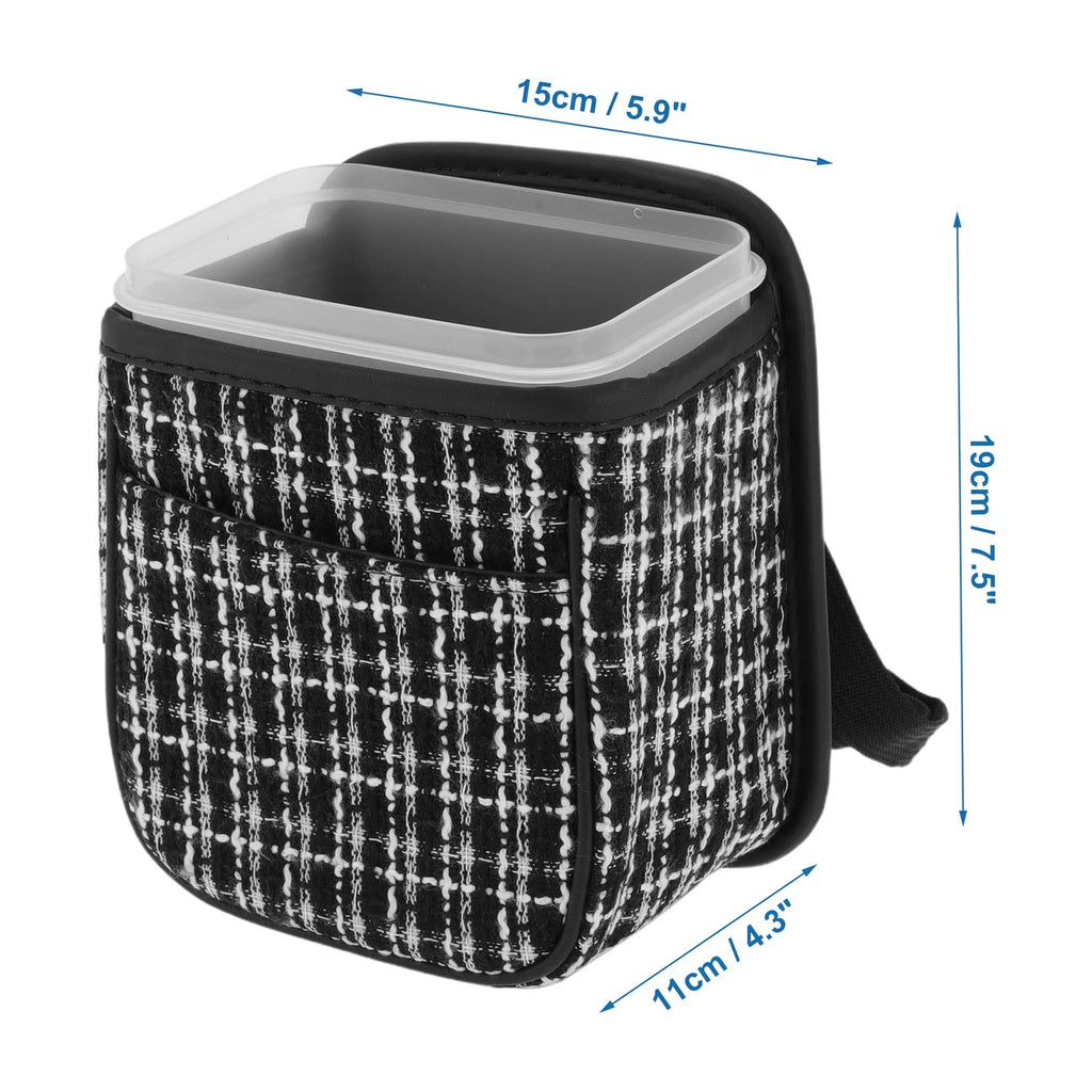 Car Trash Can for Universal Use (Portable, Hanging, Black)