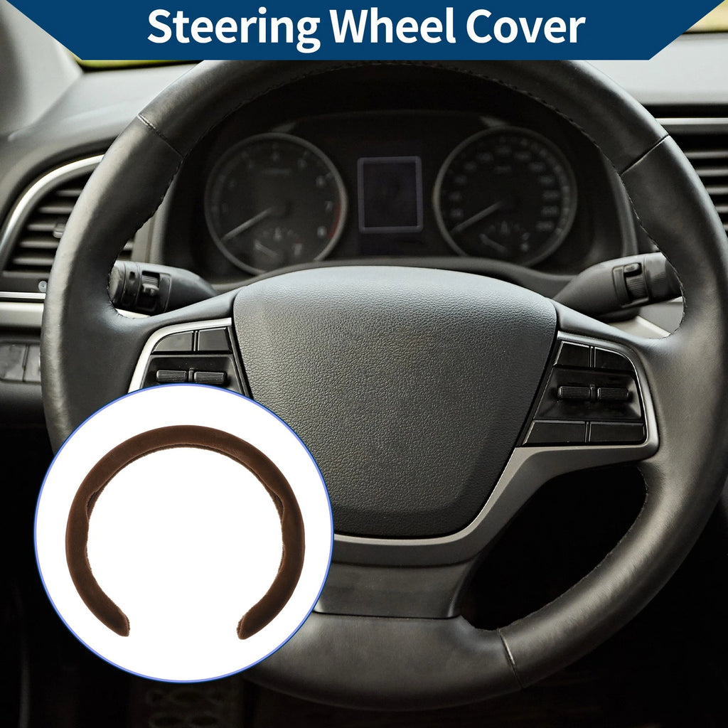 Steering Wheel Cover for ABS Car (14.96") - Brown