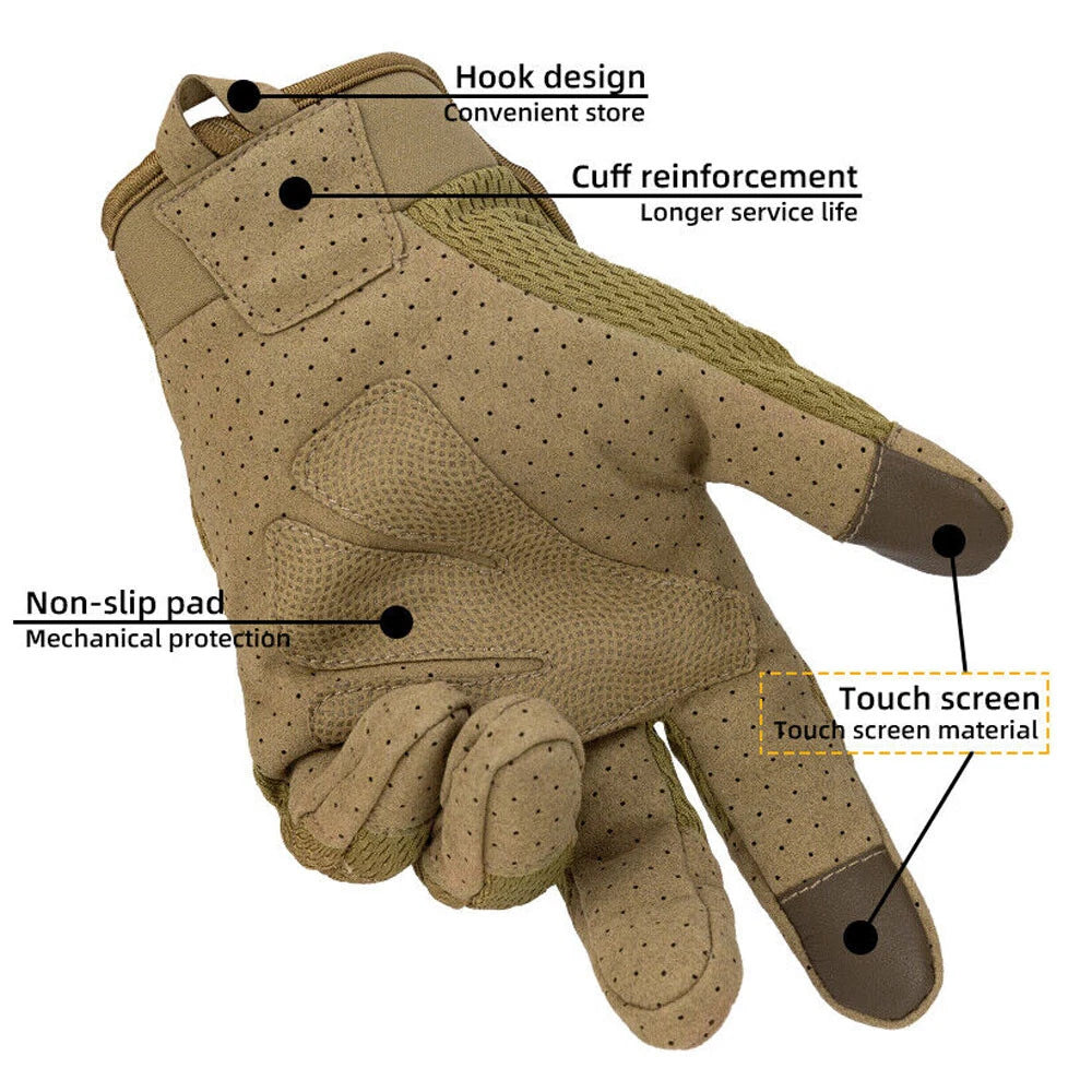 Tactical Gloves for Outdoor Cycling Hunting - Breathable Flexible Touchscreen