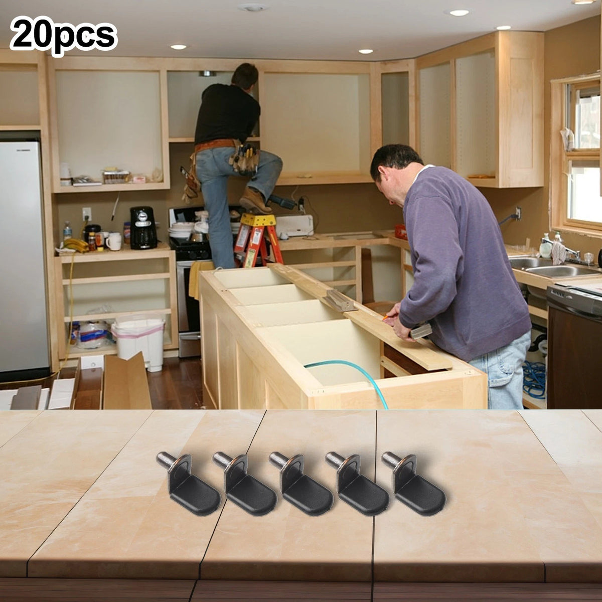 20x Shelf Support Pegs for Cabinet Brackets Red Bronze