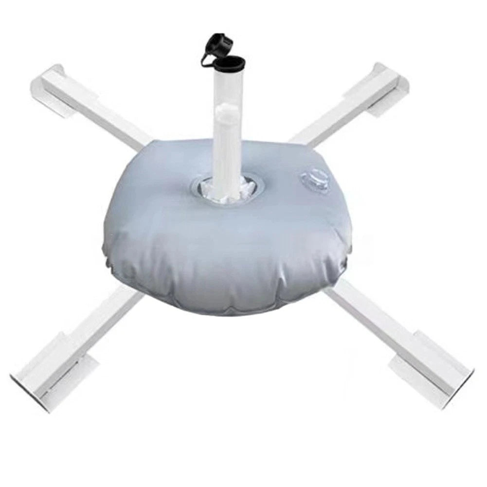 Adjustable Metal Base for Garden Parasols with Water Bag Stability