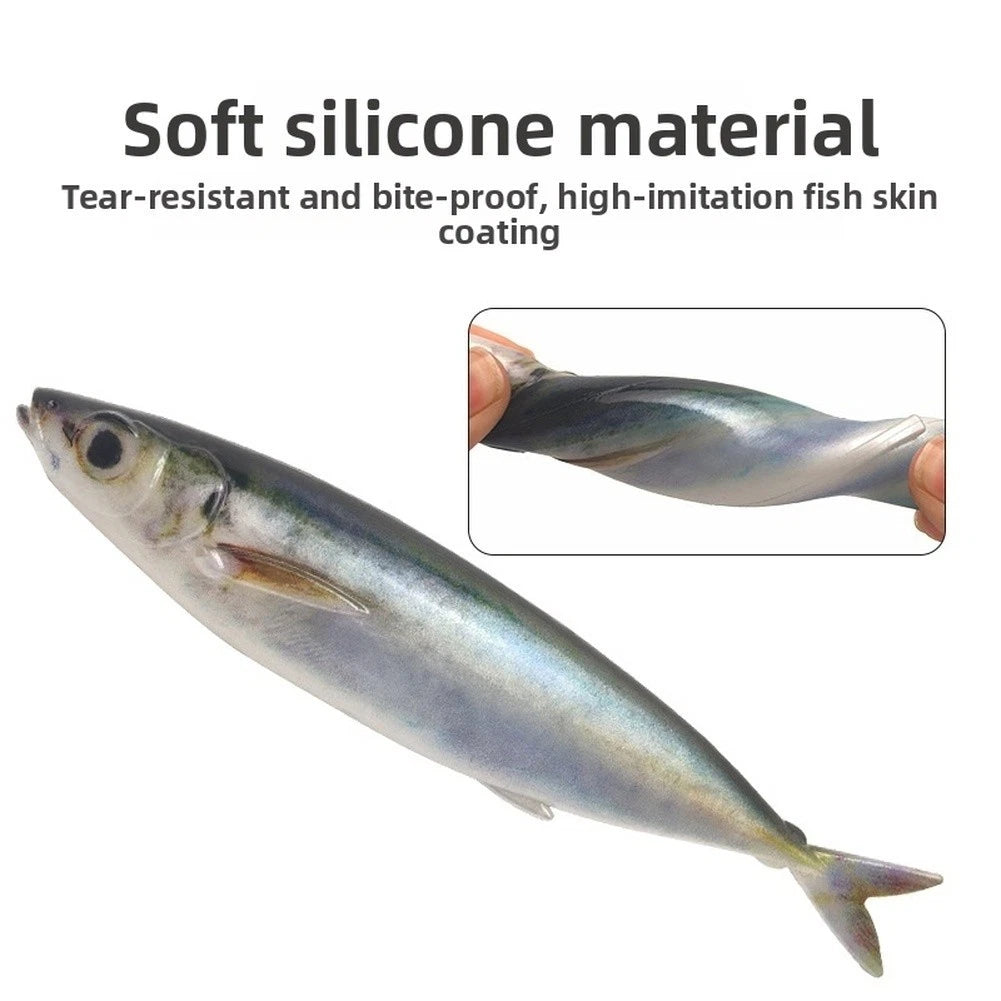 Silicone Mackerel Lure 15cm 33.5g for Bass Trout