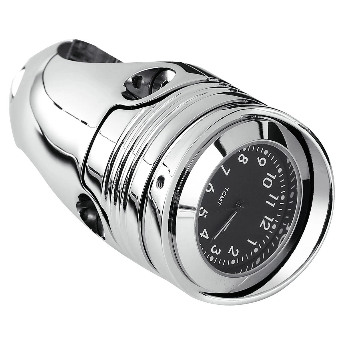 Chrome Handlebar Mount Clamp Clock for Harley Dyna (1 1/4")
