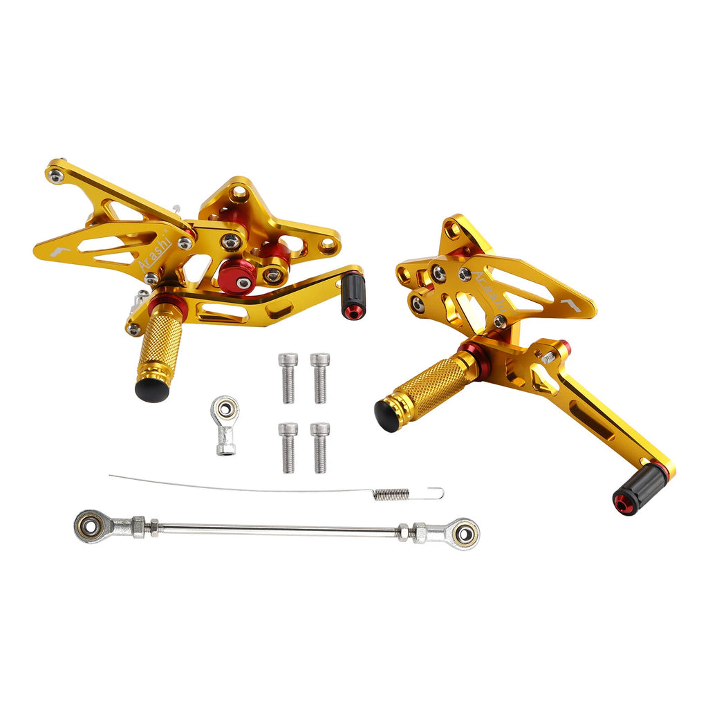 CNC Gold Rearsets Footpegs for Suzuki Hayabusa GSX1300R (1999–2020) T9