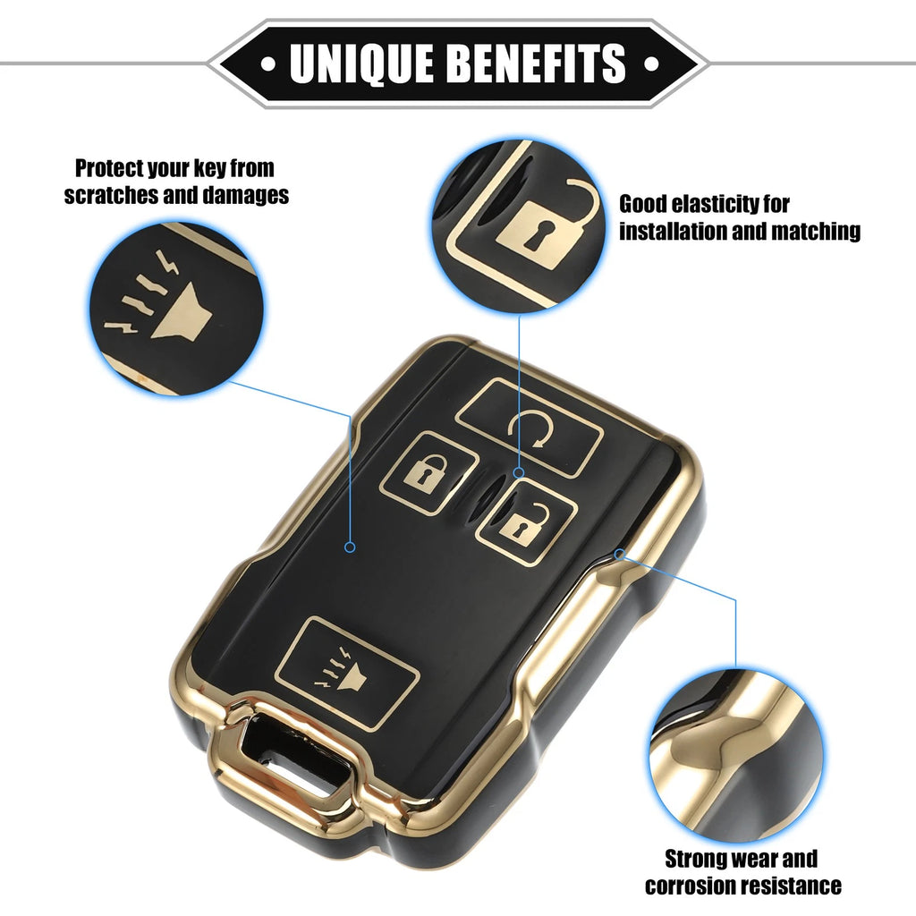 Key Fob Cover 4 Button Remote for Chevy Suburban for GMC (2015–2020)