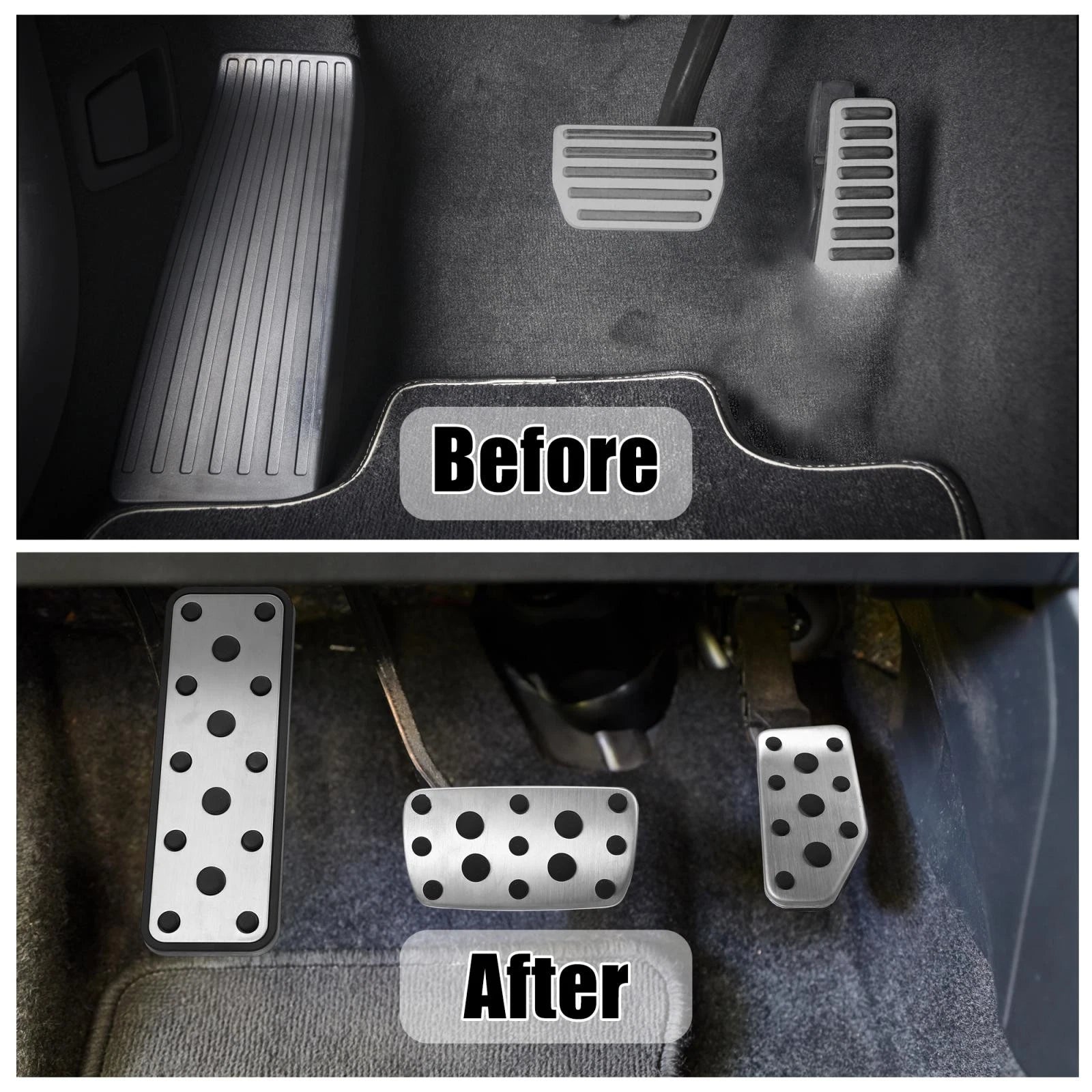 3pcs Footrest Pedal Pad Replacement for Subaru Crosstrek Impreza (2012–2023)