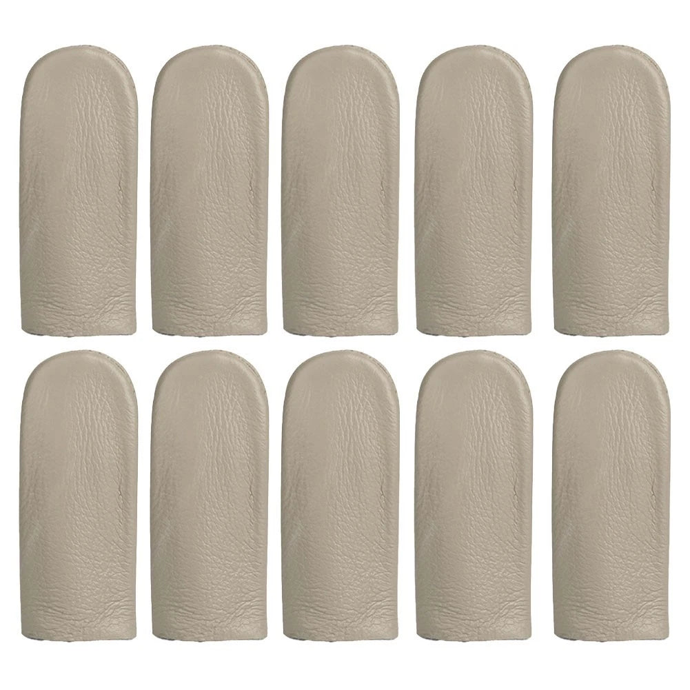 10pcs Cowhide Finger Cots for Manual Work Safety
