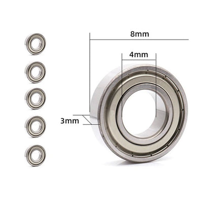 5X Bearings for Mini Pneumatic Chamfering Machines (4mm x 8mm x 3mm)