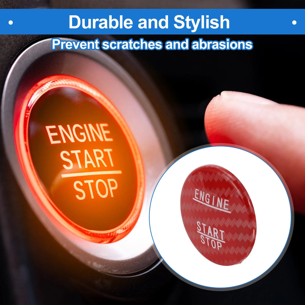 Push Start Button Cover Compatible with Mercedes Benz W176 3.5cm Red