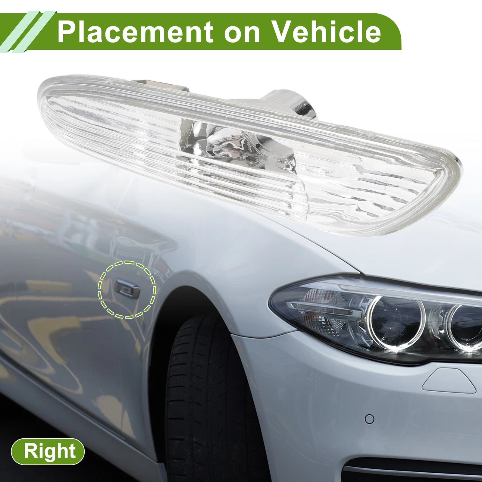 Right Side Marker Light Cover Replacement for BMW 3 Series E90 (2006–2010)