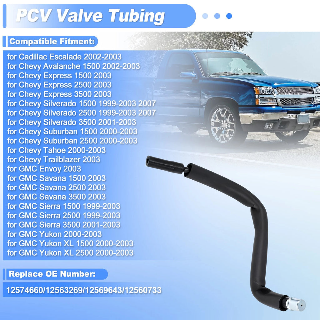 PCV Valve Tube Replacement for Chevy Silverado 1500 2500 3500 (1999–2007)
