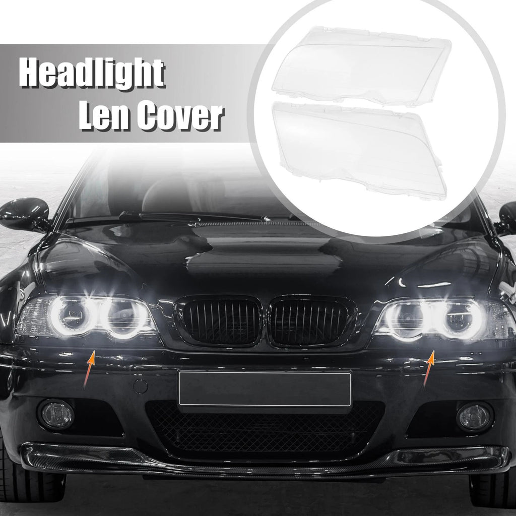 Headlight Lens Cover Pair for BMW 3 Series E46 (1998–2001)