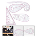 4 Piece Sewing Ruler Set for Design Tools