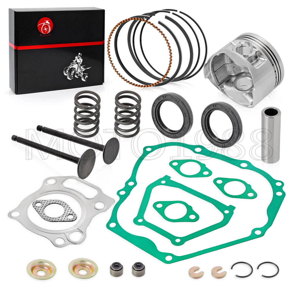 Engine Top End Rebuild Kit for Yamaha Golf Cart G16 G20 (STD Piston, Valve Gasket)