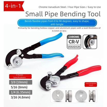 Manual Pipe Bender Tool for Copper Aluminum Tubes (4 Sizes, 10mm Diameter)