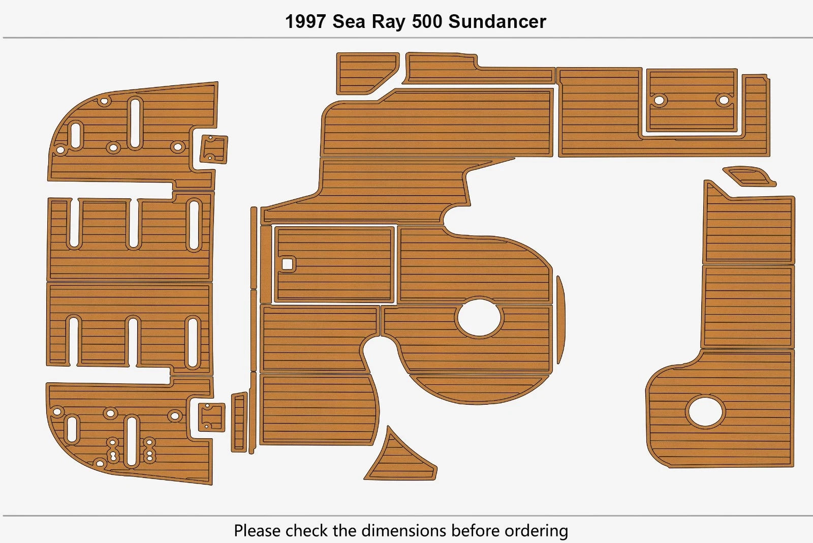 EVA Foam Pads for Sea Ray 500 Sundancer (1997)