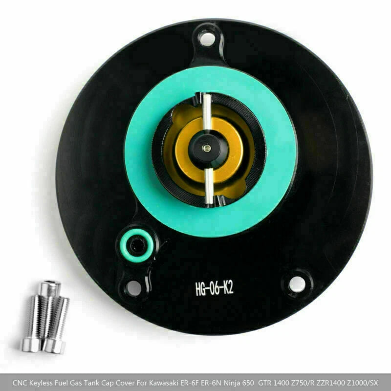 CNC Keyless Fuel Gas Tank Cap Gold for Kawasaki Z750/R Z800 Z1000/SX (2007–2016)