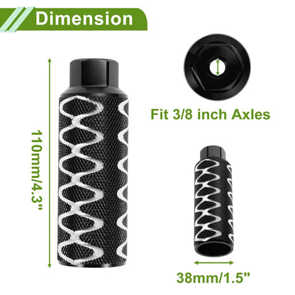 Bike Pegs Replacement Set 110mm Circle Texture for Universal Cycling Bikes (1965–2025)